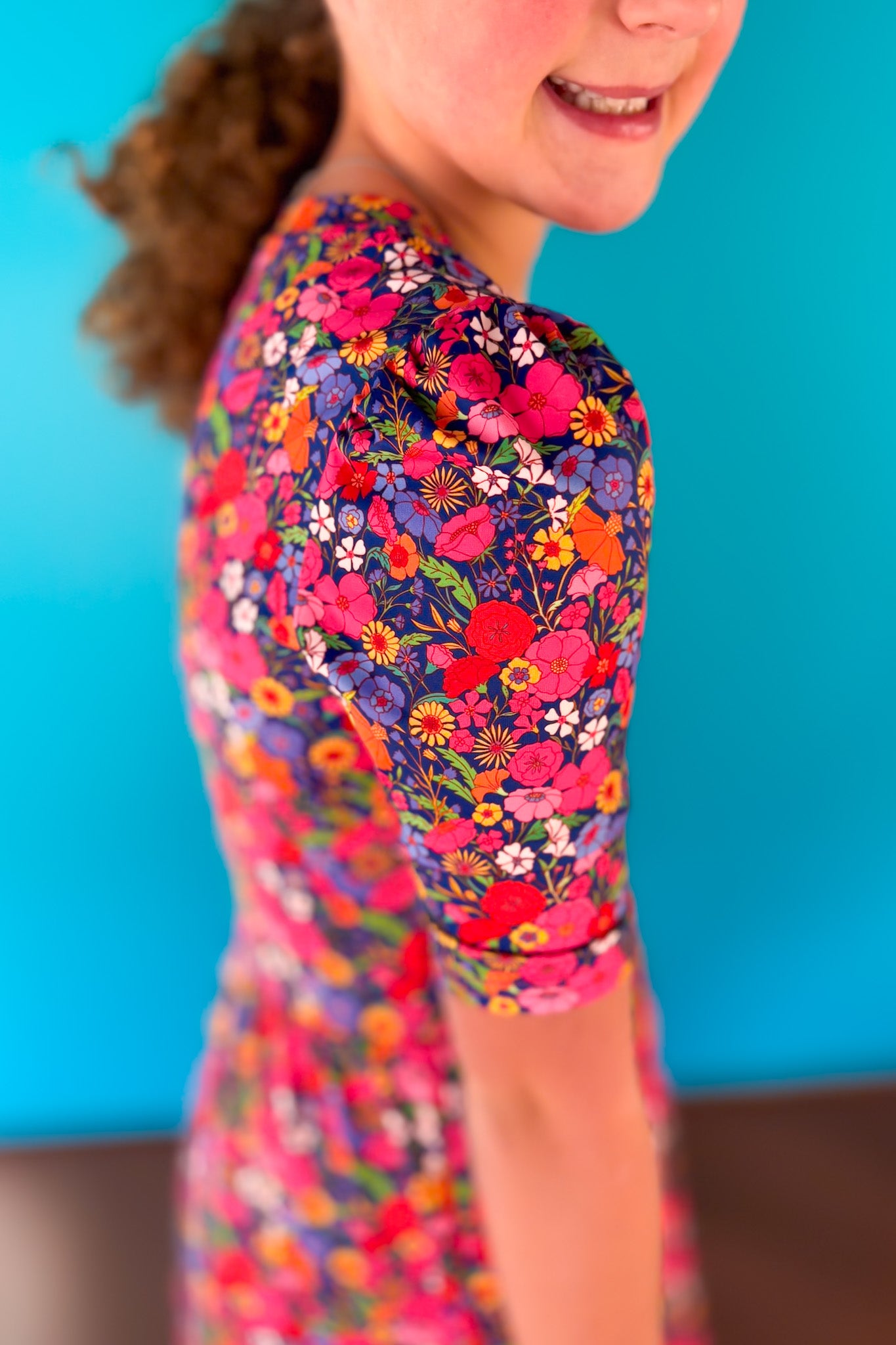 SSYS Kids Emma Jean Printed Twirl Dress In Bright Floral