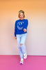 Blue Smile Round Neck Sweatshirt *FINAL SALE*