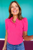 SSYS Violet Ruffle Collar Top In Pink