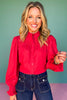 SSYS Dahlia Long Sleeve Top In Red