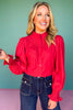 SSYS Dahlia Long Sleeve Top In Red