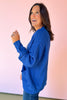 Cobalt Blue Texture Knit Button Pocket Cardigan *FINAL SALE*