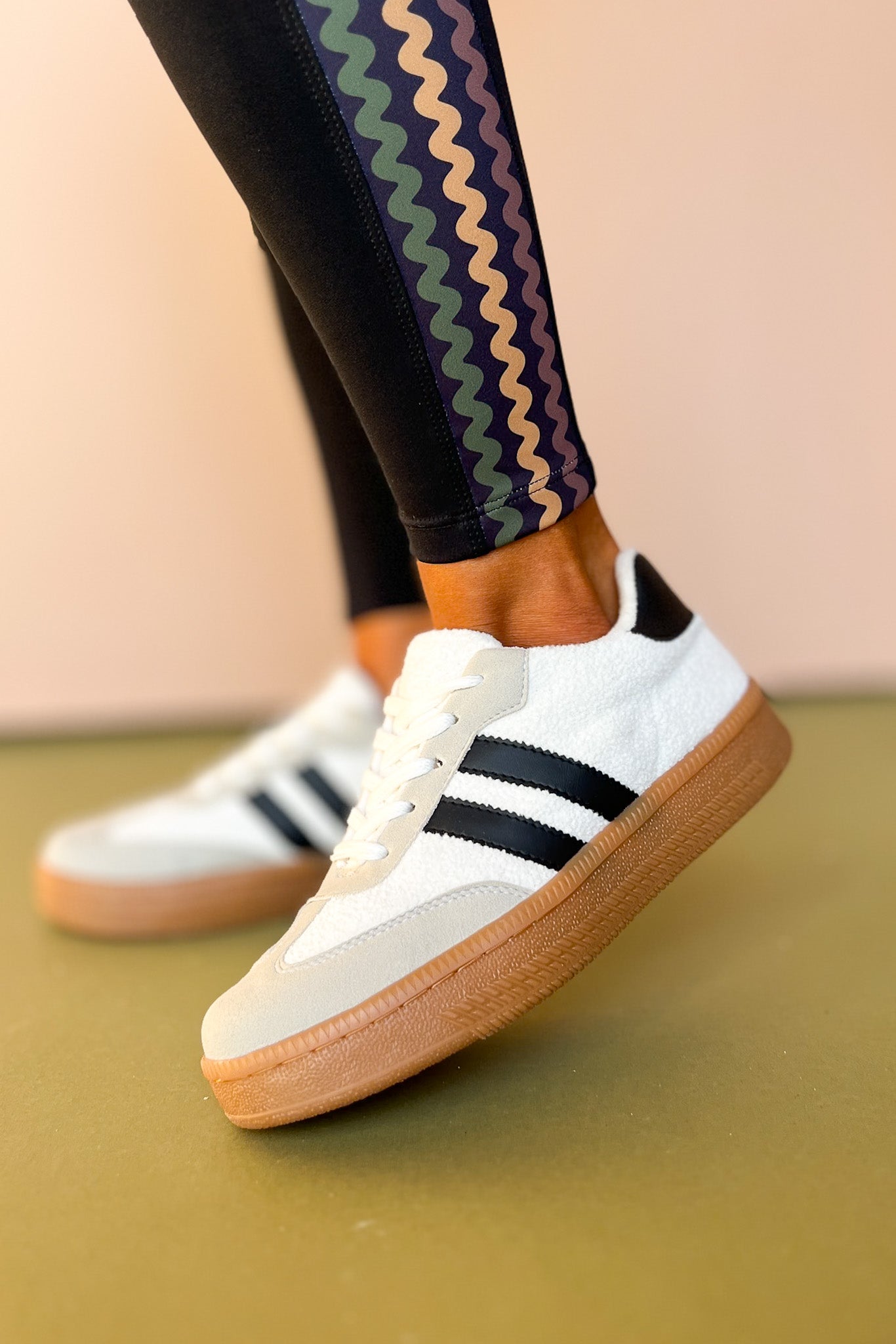 White Double Stripe Sneakers *FINAL SALE*