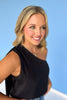Black One Shoulder Tie Top