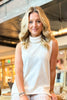 SSYS Lynn Sleeveless Lightweight Mock Neck Sweater In Ivory *FINAL SALE*