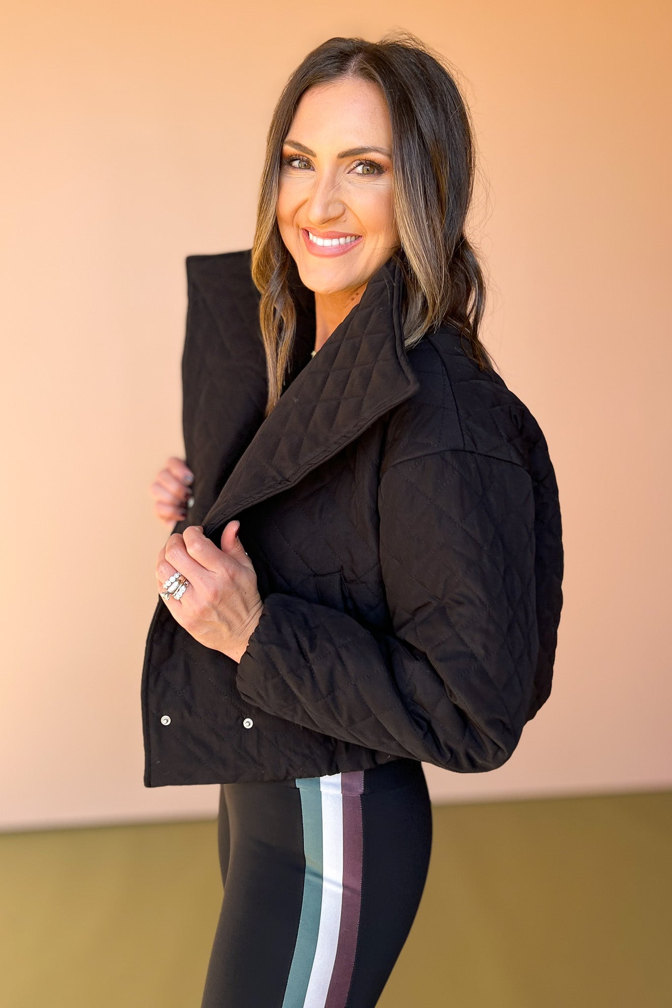 Black Quilted Puff Jacket