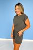 Black Short Dolman Sleeve Elastic Waist Short Set *FINAL SALE*