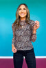 SSYS Ingrid Printed Mesh Top In Animal Print