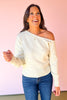 Cream Knit Off The Shoulder Top *FINAL SALE*