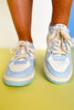 Blue Panel Metallic Detail Sneakers
