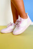 Pink Panel Metallic Detail Sneakers