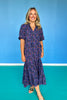 SSYS Rowan Short Sleeve Maxi Dress In Navy Floral