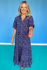 SSYS Rowan Short Sleeve Maxi Dress In Navy Floral