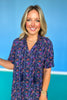 SSYS Rowan Short Sleeve Maxi Dress In Navy Floral
