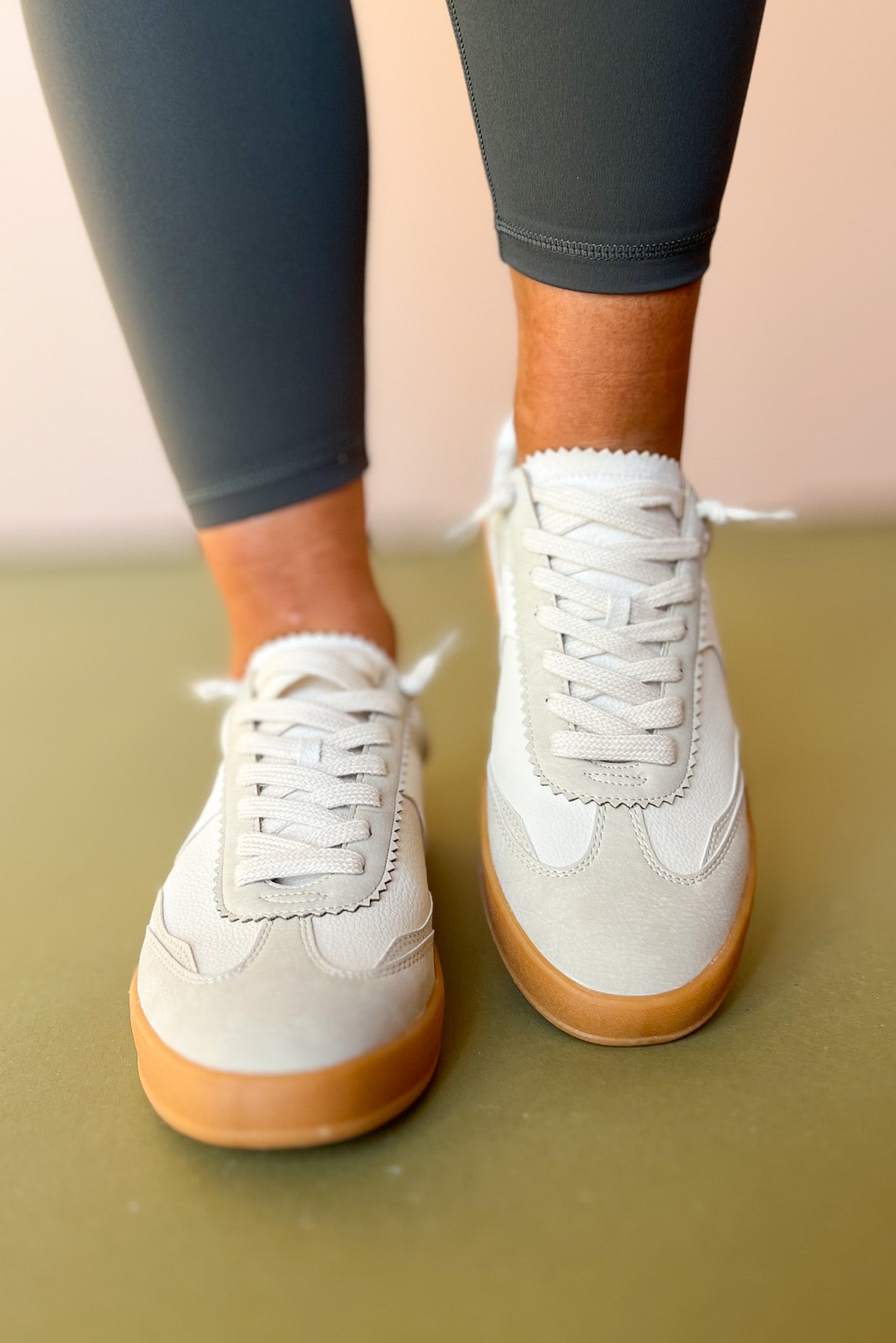 Ivory Textured Platform Sneakers *FINAL SALE*