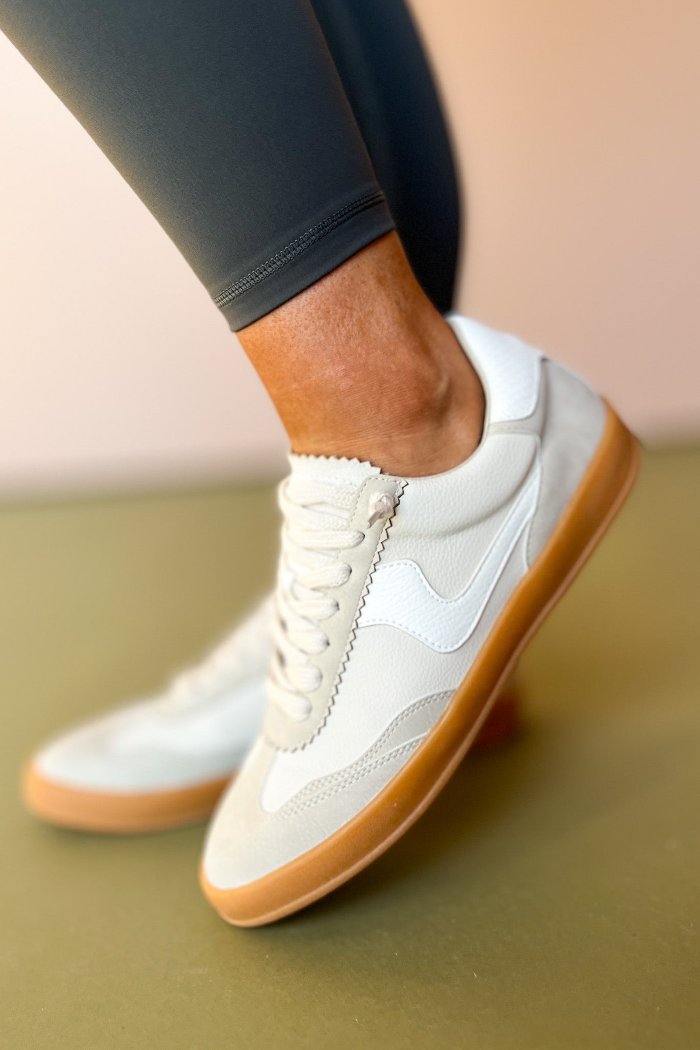 Ivory Textured Platform Sneakers *FINAL SALE*