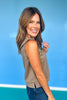 SSYS Sleeveless Solid Pippa Top In Taupe