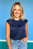 SSYS Sleeveless Solid Pippa Top In Navy