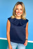 SSYS Sleeveless Solid Pippa Top In Navy
