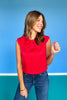 SSYS Sleeveless Solid Pippa Top In Red