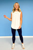 SSYS Open Back Sleeveless Active Air Top In White