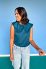 SSYS Sleeveless Solid Pippa Top In Teal