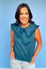 SSYS Sleeveless Solid Pippa Top In Teal