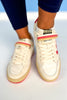 Vintage Havana Red Stripe Strap Sneakers