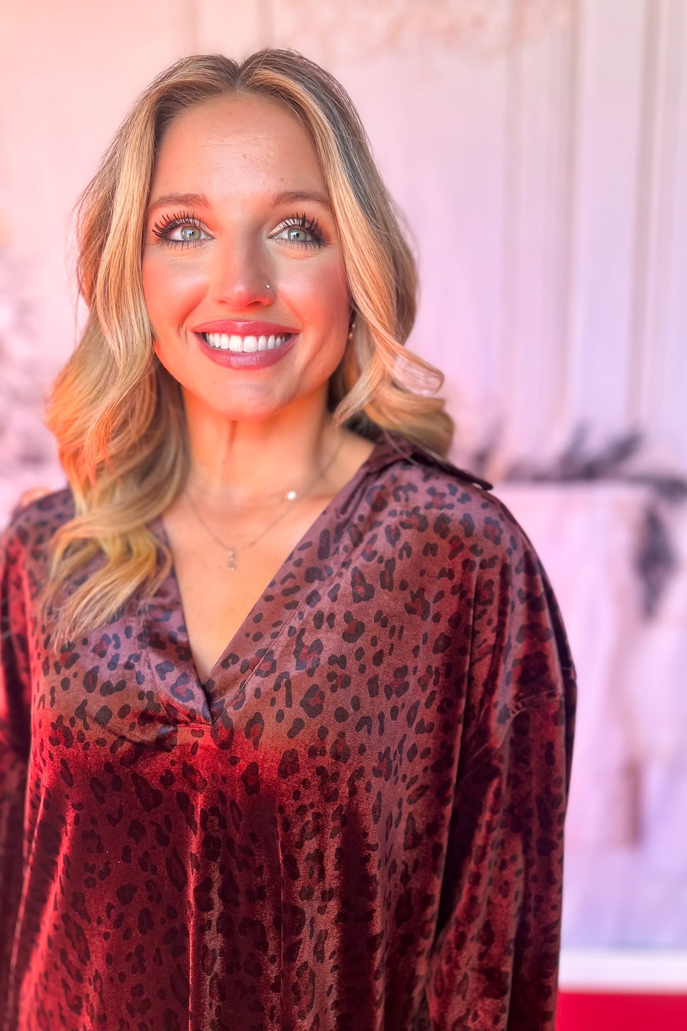 SSYS Winslet Velvet Tunic Top In Animal