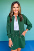 SSYS Evelyn Scuba Crew Neck Zip Jacket In Hunter