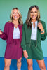 SSYS Evelyn Scuba Crew Neck Zip Jacket In Mulberry