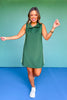 SSYS Berkley Scuba Collared Sleeveless Inset Dress In Hunter