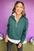 SSYS The Anna Pullover In Hunter Green Greek Key, ssys the label, ssys top, Anna pullover, must have pullover, elevated top, mom style, fall style, fall fashion, shop style your senses by Mallory Fitzsimmons, ssys by Mallory Fitzsimmons