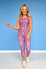SSYS Blue Red Floral Butter 3/4 Leggings