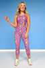 SSYS Blue Red Floral Butter 3/4 Leggings