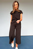 SSYS Lightweight Air Crop Wide Leg Pants In Black, ssys the label, exclusive, comfy and cozy, elevated basic, easy to wear, ssys by mallory fitzsimmons