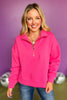 SSYS The Anna Pullover In Hot Pink Greek Key, ssys the label, ssys top, Anna pullover, must have pullover, elevated top, mom style, fall style, fall fashion, shop style your senses by Mallory Fitzsimmons, ssys by Mallory Fitzsimmons