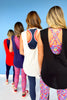 SSYS Open Back Sleeveless Active Air Top In Navy