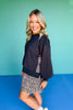 SSYS Crew Neck Printed Panel Scuba Sweatshirt In Black Animal
