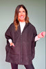 Black Puffer Cape Poncho