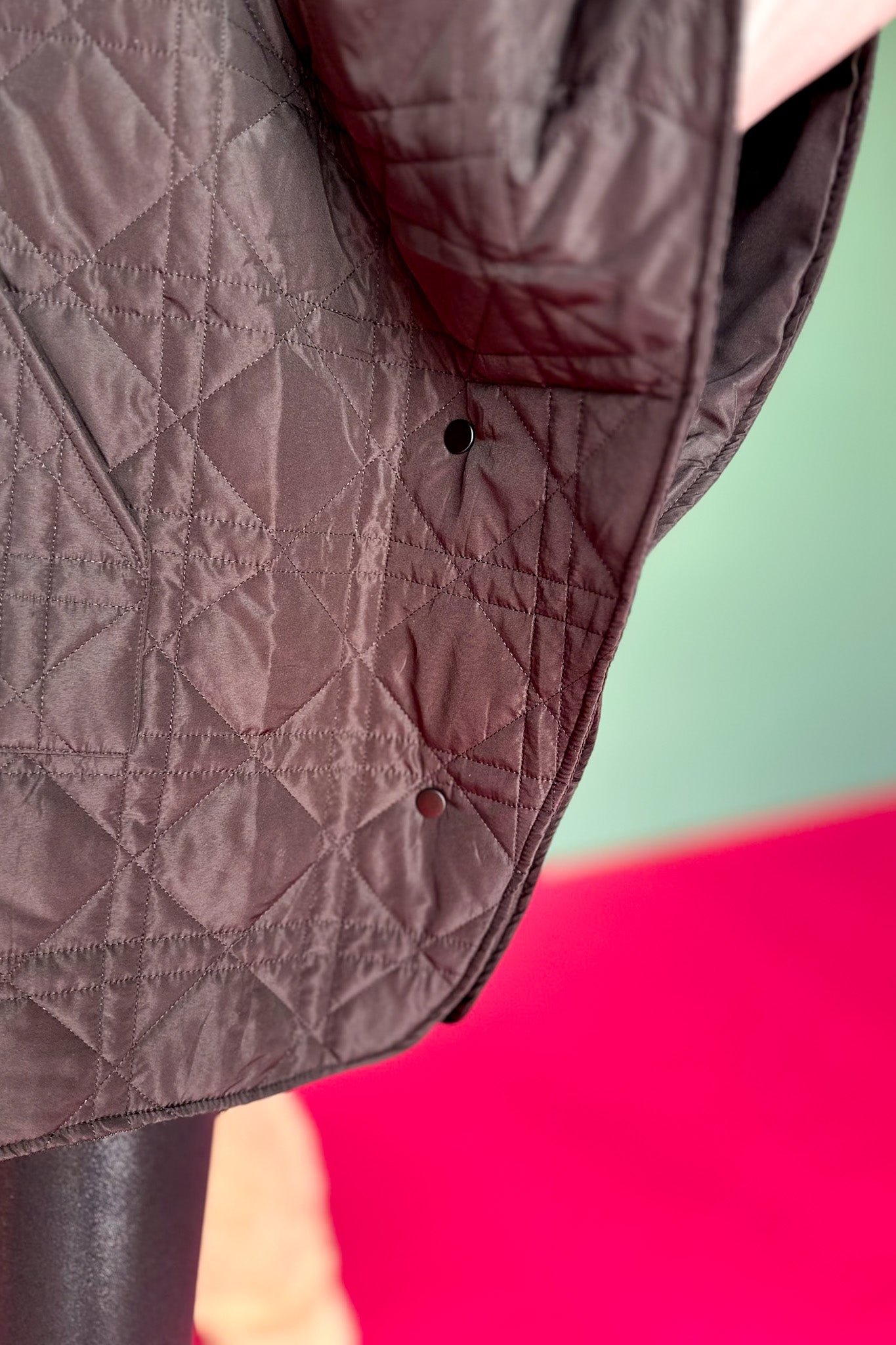 Black Puffer Cape Poncho