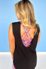 SSYS Open Back Sleeveless Active Air Top In Black