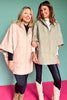 Burgundy Puffer Cape Poncho