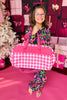 Hot Pink Gingham Travel Duffle Bag *FINAL SALE*