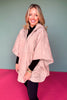 Beige Puffer Cape Poncho