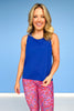 SSYS Honeycomb Racerback Active Tank In Royal