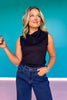 SSYS Farrah Sleeveless Bandana Top In Black