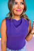 SSYS Farrah Sleeveless Bandana Top In Purple
