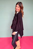 Black Asymmetrical Poncho Wrap