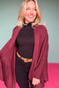 Burgundy Asymmetrical Poncho Wrap